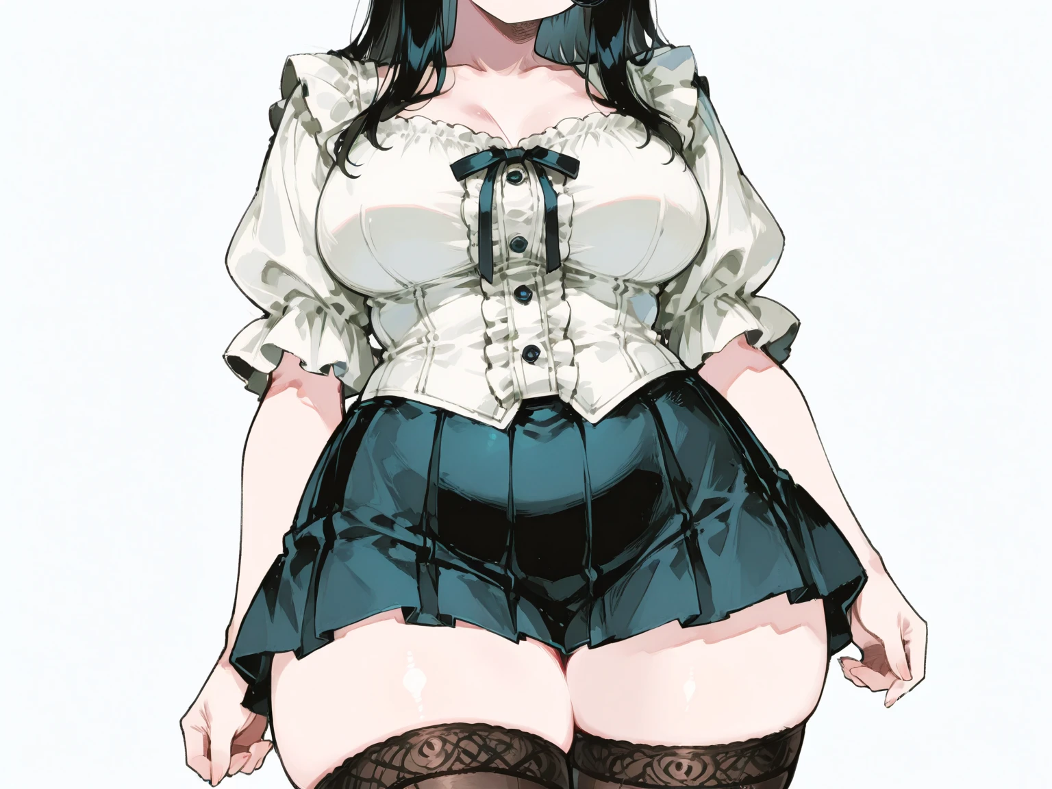 masterpiece, best quality, highly detailed, chi1, 1girl, twin braids, twintails, solo, brown eyes, looking at viewer, collarbone, bangs, large breasts, blue shirt, floral print, frills, short sleeves, off-shoulder shirt, bare shoulders, bracelet, short skirt, blue skirt, skirt lift, (ass:1.3), (lingerie:1.2), pussy, panties, shoes, socks, black footwear, sexypose, full body, embarrassed, blush, detailed beautiful large eyes, detailed beautiful large breasts, (detailed beautiful nipples:1.2), (multiple views:1.5),((cum on breasts, CUM ON PANTIES,pussy juice)),