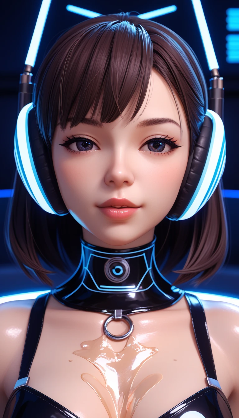 ((cyber punk:1.3)),((Bodysuits)),A ruined future Tokyo:2,Neon sign on background:1.4、(Backlight:1.2),Composition with face in the center, (cowboy shot:1.3),(masterpiece, highest quality),1 girl, alone, hyper Realistic,Realistic,Looking at the audience, Light brown eyes:1.2,long Hair:2,(ponytail),shiny hair, Mouth closed, Glowing Skin:1.2, She is very beautiful and cute, Show your ear, beautiful long neck,(smile), Bangs, Ideal body type, Perfect Anatomy, 
