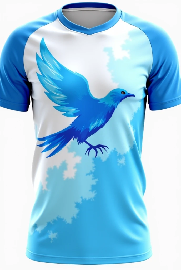 Create a jersey design with following ideas
Color Palette: Mix of deep blues, purples, greens, and icy whites, mimicking the aurora borealis.
Articuno and Aurora: Place Articuno in a flying pose on the front of the jersey, with the aurora borealis swirling around it.
Gradient Effect: Use a gradient effect to transition from the dark of night to the colorful lights of the aurora as you move down the jersey.
Stars and Ice Crystals: Scatter subtle star patterns and small ice crystals across the jersey, adding a magical feel.
Borders and Cuffs: Use darker, more solid colors for the borders and cuffs to frame the design and make the colors pop.