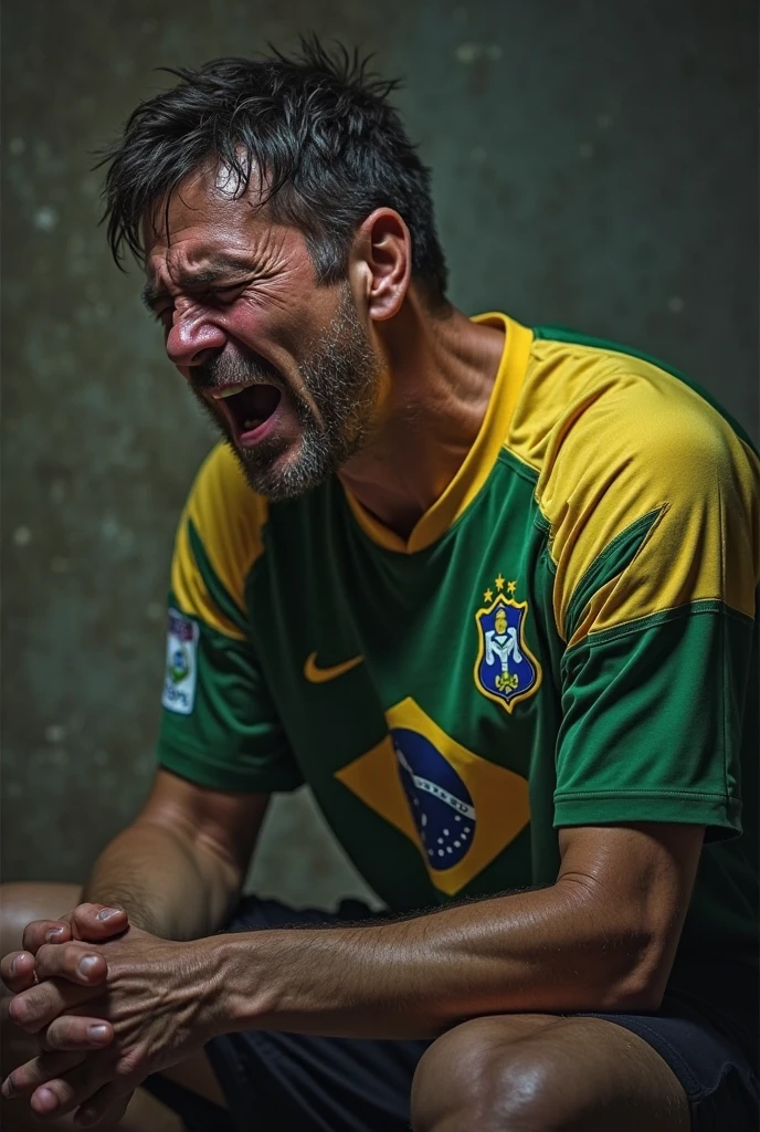 Image of Luiz Inácio Lula da Silva, a Brazilian homeless man, lying on the ground, holding a sign that reads:: "Salve o Brasil", foto,