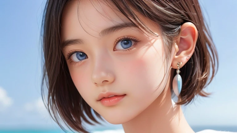 Portrait of a boy, absolute face, blue and white color scheme, close up, charming figure illustrations, minimal art, simplified line work, flat illustrations, outline portraits, Memphis style --s 730 --ar 9:16 --q 5 --niji 5