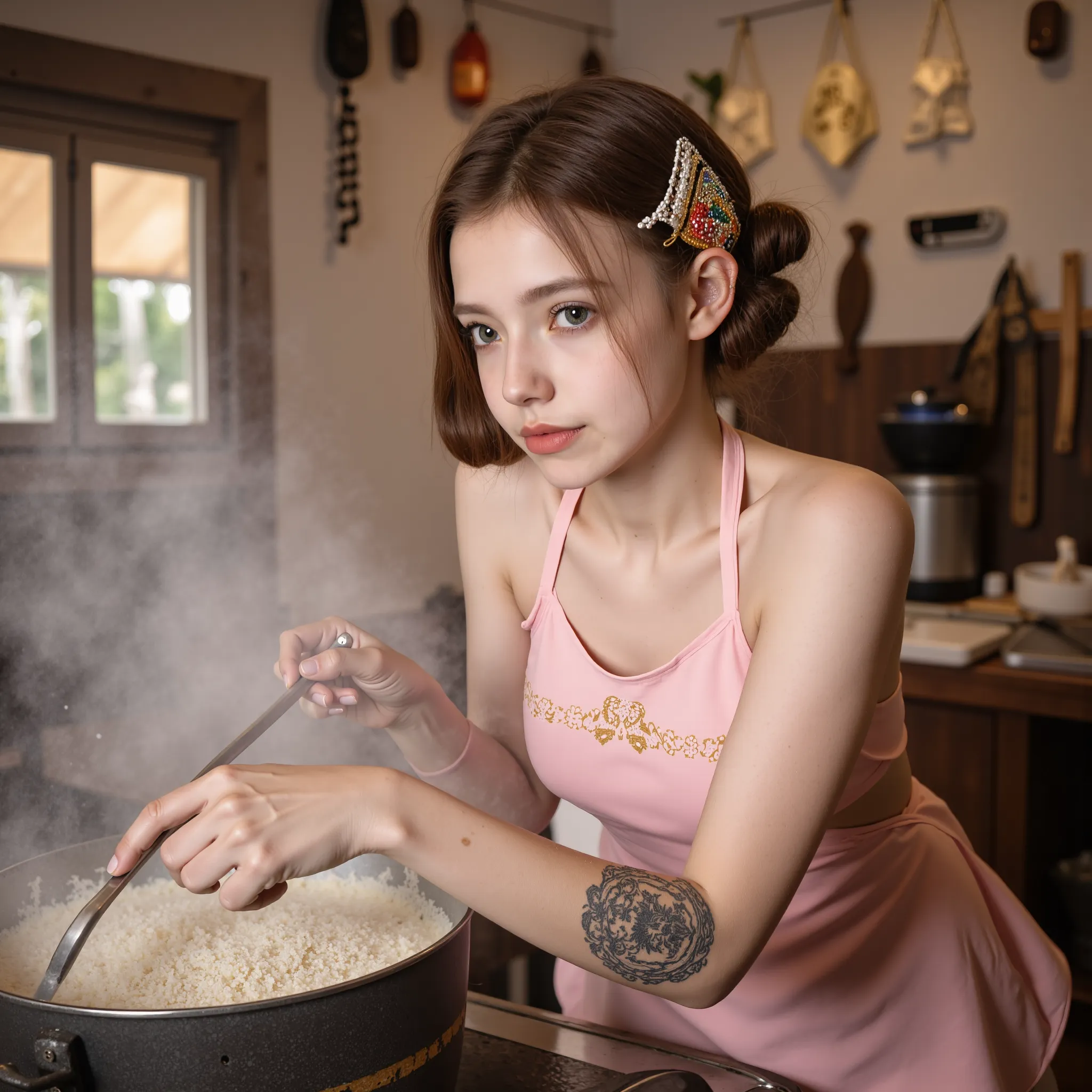 Upload face reference image, generate ??? girl fried rice forehead photo