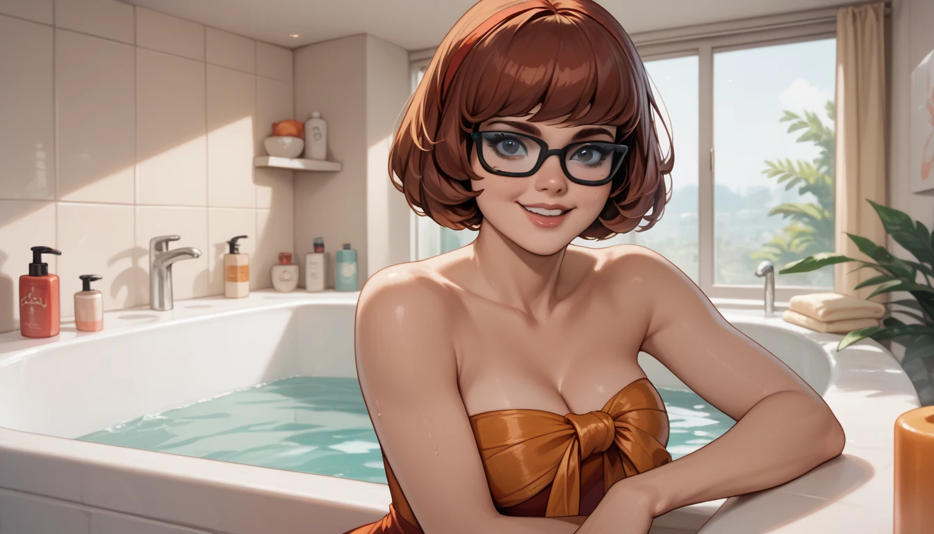 8k quality, only face in picture, wet, naked, shy, sexy, clean body, edna, short hair, shy, cum on face, Mouth open, looks up, looks at the viewer, ahegao, titjob, large dick, cum on face, cum on hair, smiling, cum on glasses, pissing on face, wide open mouth, no glasses 