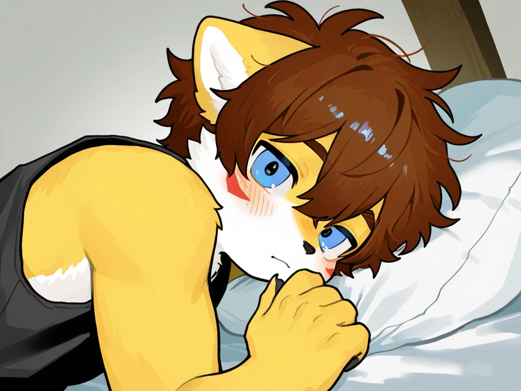 cheetah,Long tail,male,nudity,serious look,nudity,Exposing,Sweating,Closing your eyes,serious expression,South Korea,public restroom toilet stall,white socks,penis,Oral
