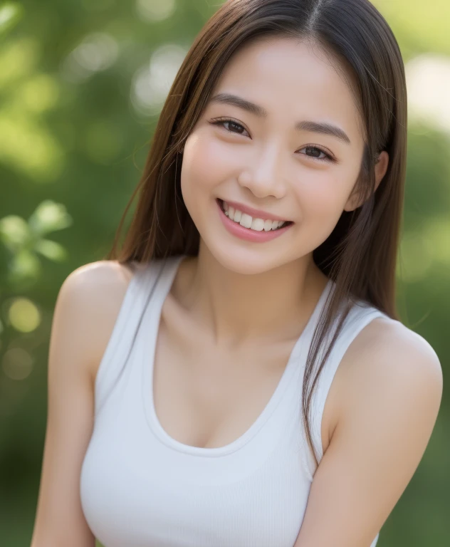 Japanese ),((beautiful girl)),cleavage,An expression that imagines something pleasant:1.2,(perfect body beauty:1.2),((perfect body)),(shy smile),beautiful teeth,