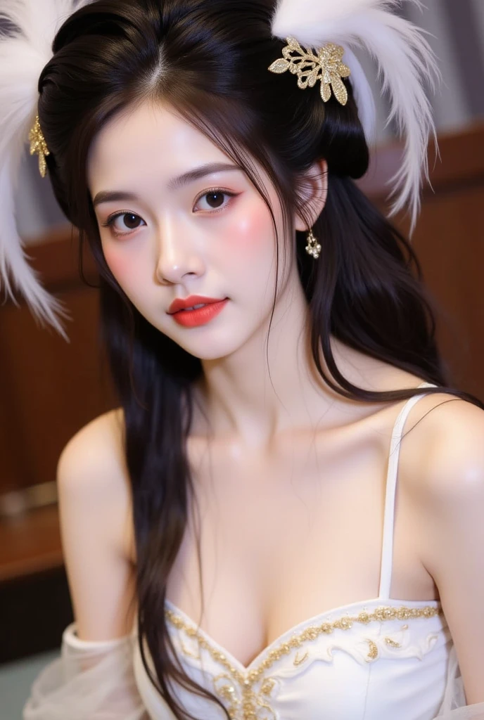 highly detailed, 8k, masterpiece, 1 girl, Indigo powder_hair, nude, Smile, (perfect_Face), boundary, close up, crazy, exist_retreat, Gorgeous, complicated, Dramatic Lighting, 4K, detailed_retreatground, Caustic lines, full_Body,  