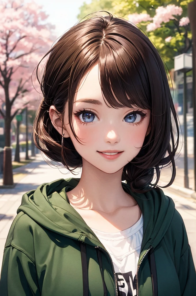 (highest quality、8K、32k、masterpiece)、(realistic)、(Photoreal:1.2)、(High resolution)、Super detailed、very beautiful face and eyes、1 girl、round and small face、thin waist、delicate body、(highest quality、high detail、Rich skin details)、(realistic、realistic:1.37)、bright colors、(((brown hair)))、(((full body shot)))、(((medium hair)))、(((It&#39;s a stylish hairstyle)))、(((pure white wall background)))、(((pure white wall background)))、(((I&#39;m smiling)))、(((Wearing a green T-shirt)))、(((English characters are written on the front of the T-shirt)))、(((brown hair)))、(((Arms crossed in front of the chest)))