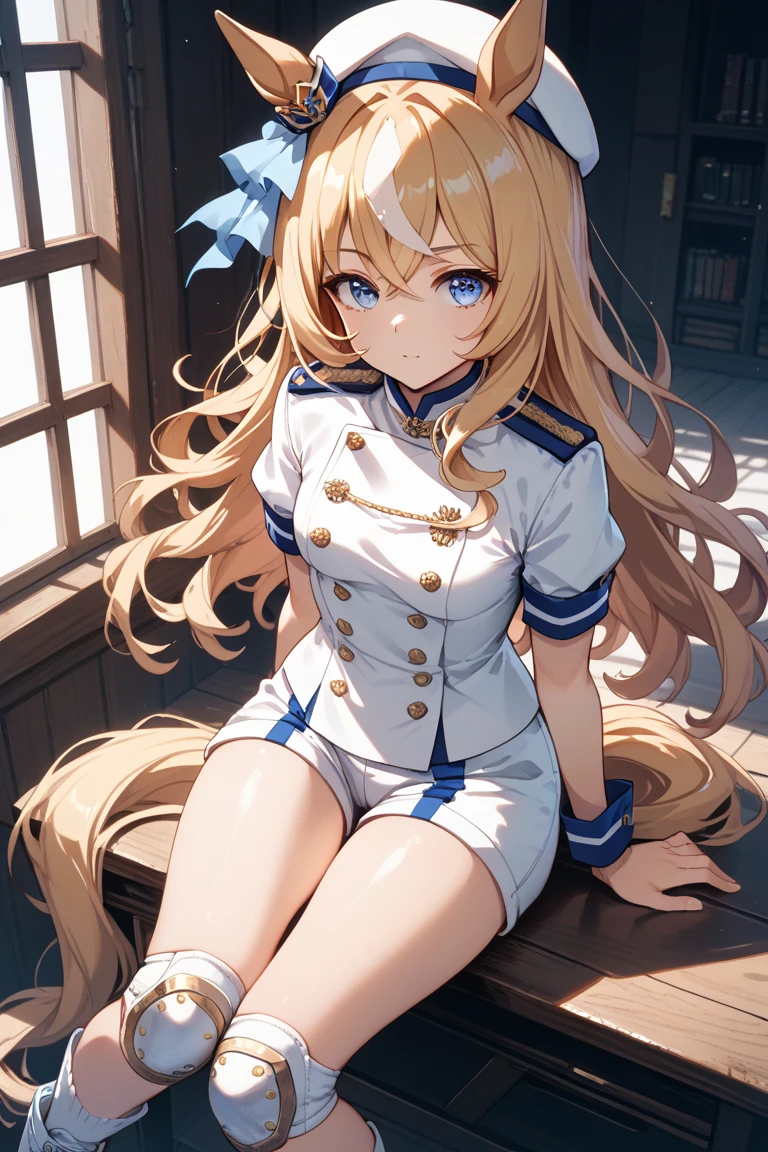 (Masterpiece, Top quality: 1.5), (Sailor suit of Hip Length:1.3), (Pleated Skirt:1.2), (detached sleeves:1.2), 1 beautiful girl, solo, blond hair, medium hair, wave hair, (junior high school student:1.2), big breasts, standard weight, smile:1.2, blush:1.2, open mouth, dynamic pose, beautiful scene at station, magnificent panorama view