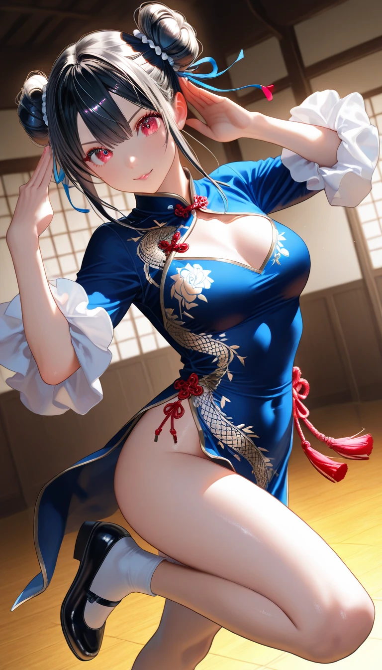 ((Best quality, 8K, Masterpiece :1.3)), 1girll, Smiling, full bodyesbian, Slim face, Pretty woman, (Dark brown hair), full length dress :1.1, Ultra-detailed face, Detailed eyes, 二重まぶた,  blur backgroun, Slim face,, Black hair, surrealism, 8K, Super detail,  , Sexy and cool, with floral pattern, open breast,  bare shoulders​，with her mouth open,
Longing woman twisting her body in front of men，Extremely dark room，Extremely dark cells，The woman in the cage， A girl in Hanfu, Wearing ancient Chinese clothes, Hanfu, ambiente dark，Full body like，imprisonment，Highest image quality，Outstanding details，超高分辨率，one-girl，Female prisoners，Dark series，Dark style，Dark，，In prison，She was in a cage，Robust body，Sexy and robust，Detailed abs，Detailed muscle lines，dynamicposes，Prison cage background，dim murky lights，Dim lighting，grimy，Damp, Icy environment，Chains，rusted，handcuff，Highly detailed robes，ragged attire，hair messy，Highly detailed handcuffs，Tied up woman，Normal body proportions，drenched all over the body，Normal face，Normal hands，frontage，fully body photo，Look from the bottom up，look from down, looki at viewer，squatt，lying down，standing on your feet，Tied，Hanged，Absolute obedience，kneeling down，kowtow，Sitting down，The woman lay down，Disheveled clothes，Damaged clothes，hair messy，, surrealism, 8K, Super detail,  k hd