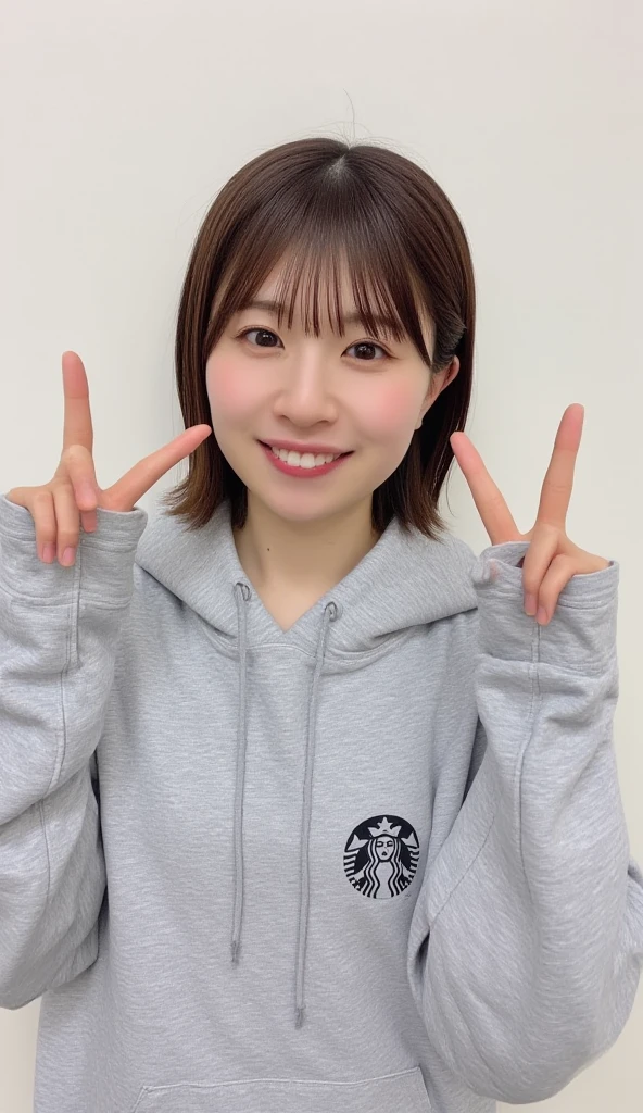 masterpiece,High level image quality,high quality,japanese woman,small and thin face,perfect body,detailed eye,Photoreal,bob cut,cute,