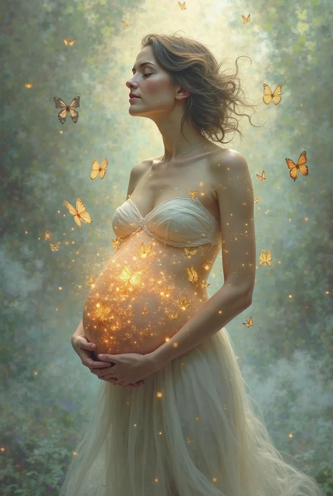 realistic ,araffe woman in a blue dress with butterflies flying around her, maternal photography 4 k, stunning photoshot, flowing gown, colored photography, with beautiful colors, stunning beautiful, belly free teal dress, gown, beautiful gown, blue swirling dress, with beautiful wings, photo taken with nikon d750, photo taken with nikon d 7 5 0