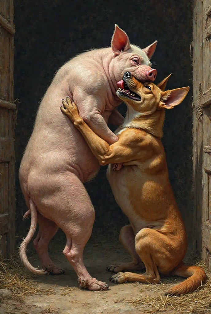 masterpiece, high quality, realistic, detailed background, (((elephant, dog))), (feral), (((wide hips))), ((((dog under elephant, dog anal hyper equine penis, side view, anal, huge balls, elephant on top of dog doggystyle)))), (masterpiece), best quality, 4k, 2k, ((((feral, duo, anal, dog anal doggystyle)))), (((((dog, feral, anal, excessive dog anal cum, big belly dog, standing on fours)))))