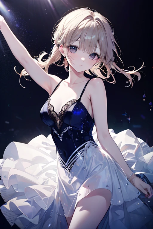 amelia_formal, black dress, see-through, hair bun,tiara , amelia watson ,armpit , (formal accessories:0) thigh strap, jewelry, mole on breast