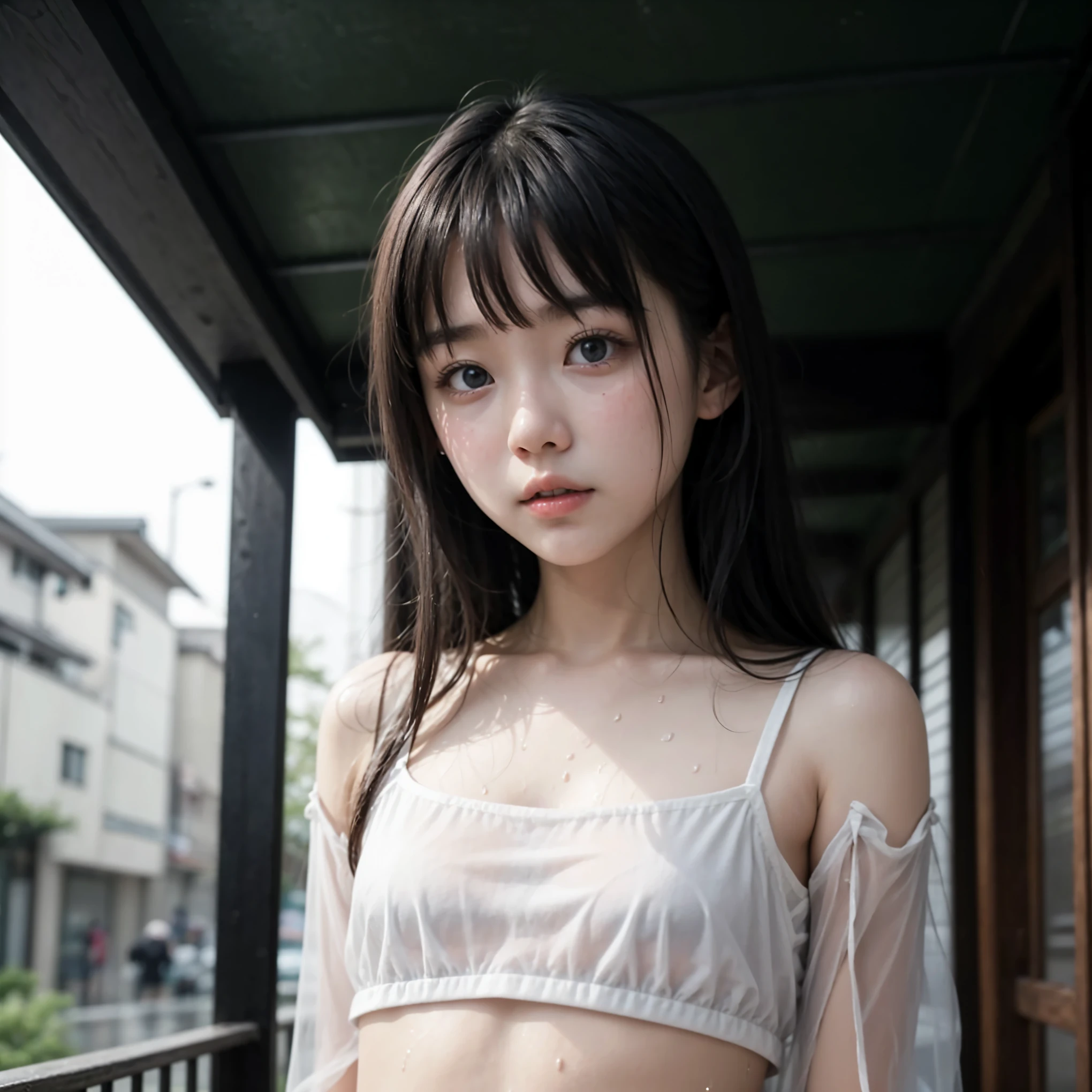 girl1 name、(beautiful girl、delicate girl:1.3)、(10 years old:1.3)、 rupture、(thread:1.3)、 break、 (Street view:1.3)、 break、very detailed definition、(left symmetrical eyes:1.3)、 break、medium breasts、brown eyes、parting of bangs、brown hair、girl、 break、 (Eye and face details:1.0)、close up of face、enlargement of face、face focus:1.0、 break、(masterpiece、Highest image quality、Ultra-fine、definition face、8K)、smile、mustard beans、 Highest image quality、8K、85mm、Raw photo、Decorate、portrait award、solo、Sumio、gardenia、delicate girl、((Upper body))、idol face、11 years old、Slightly droopy eyes、smile、night、neon、digital single lens reflex、look、nature、frankness、refinement、Zola々light、professional lighting、film grain、chromatic aberration、(Bokeh:1.1)、smile、(naked)、nipple、Barely exposed、bikini、