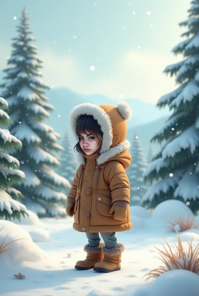 11 years old ??? wearing winter clothes in Switzerland