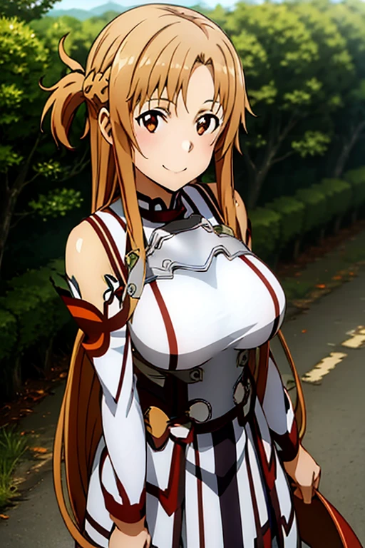masterpiece, best quality, 1girl, satella, serious, blonde hair, long hair, cowboy shot, dress, brown cross-laced footwear, cleavage, black ribbon, clothing cutout, juliet sleeves, white thighhighs, meadow background <lora:Satella:1>