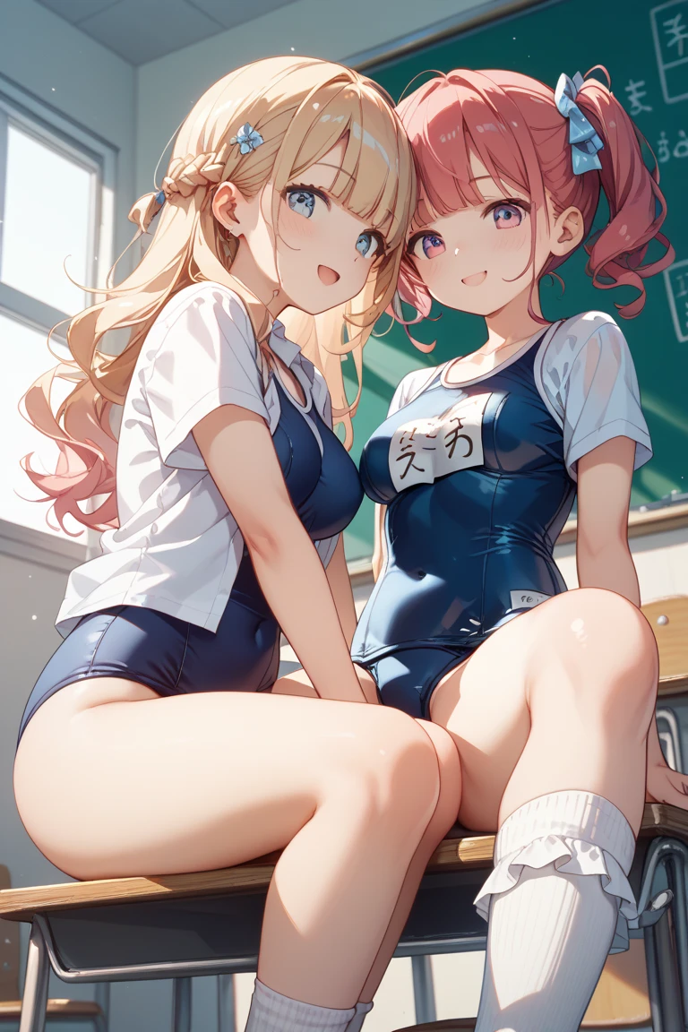 highquality illustration, masterpiece, very delicate and beautiful, attractive girl,(colorful leotard, heattech leotard,tight leotard,long_sleeve leotard,ribbed leotard,high_leg leotard,turtleneck leotard), thin,slender body,slim,gymnastics club,2 girls,gymnastics athlete,bare legs,gymnasium background,beautiful eyes, light smile,(masterpiece, best quality:1.2), highres, extremely detailed CG unity 8k wallpaper, perfect lighting, Colourful, ultra-high res,4K,ultra-detailed, photography, 8K, HDR, 17 ages,