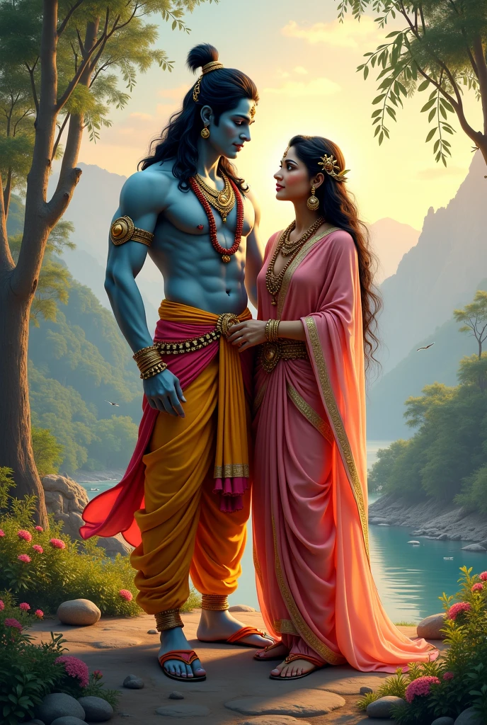 Lord ram and Sita mata together 