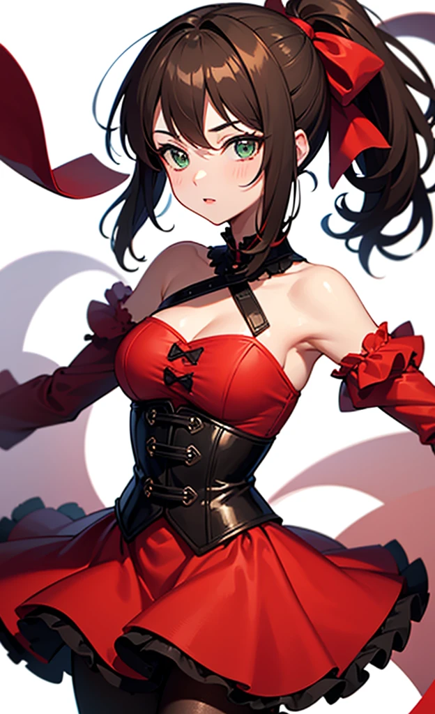 yor briar(spy × family), anime style beutiful woman, 1girl, happy, smile, red face, closed mouth, beautiful detailed eyes, super detailed skin, backlighting, bare shoulders, black background, black dress, black gloves, black hair, breasts, dress, earrings, fingerless gloves, floating hair, floral print, flower, gloves, gold earrings, gold hairband, hair flower, hair ornament, hairband, holding, holding weapon, jewelry, large breasts, long hair, looking at viewer, off-shoulder dress, off shoulder,red eyes, short hair with long locks, sidelocks, solo, spikes, thighs, two-sided dress, two-sided fabric, weapon, fighting stance , face, close up, from above, highest quality, high resolution.