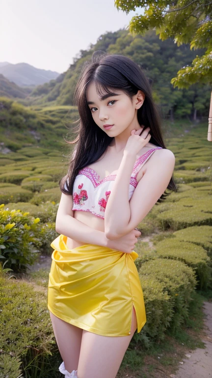 A monster with the upper body of a beautiful girl on top of a giant flower