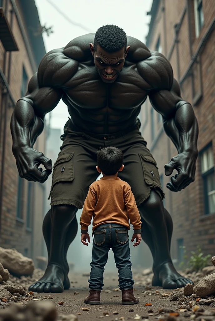 Buff black man vs skinny white boy