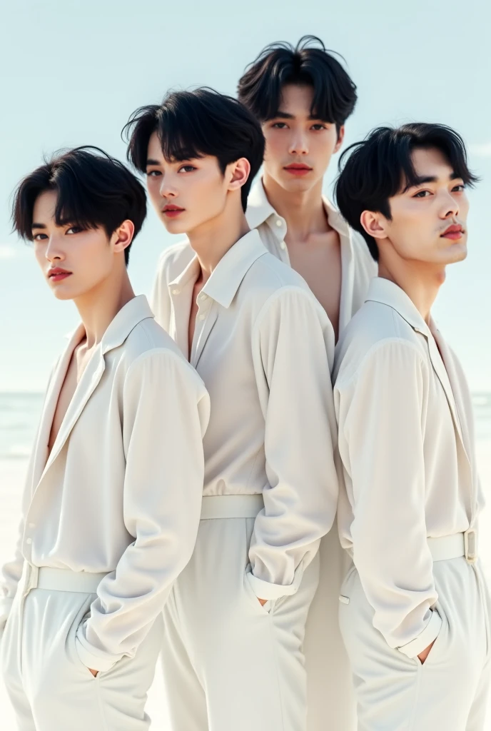 RAW photo , (2 asian boys kissing:1.2), (high detailed skin:1.2), 8k uhd, dslr, soft lighting, high quality,  ultra realistic, best quality, ultra high res,  bangs, indoors, detailed face, detailed black hair, detailed eyes, ((detailed lips)), showing armpits,  jewelry