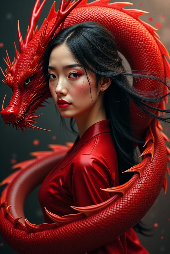 Red dragon girl