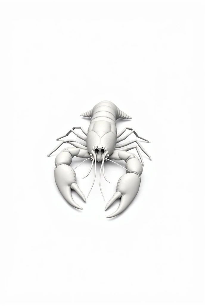 This is a rendered image depicting a lobster shape composed of scattered small particles. This lobster is created with green and blue dots of various sizes,arranged in a way that forms the shape of a lobster with open arms,emitting an ethereal or energetic feeling. The lower part of the image seamlessly transitions into a DNA double helix. The background is simple,white,and minimalistic,highlighting the vitality and complexity of particle based human form. This scientific and abstract visualization combines elements of biology and anatomy,providing a modern and dynamic representation of the connection between lobster identity and genetic structure. The overall color palette is clean and tidy,without unnecessary details,and can focus on the main image elements.,