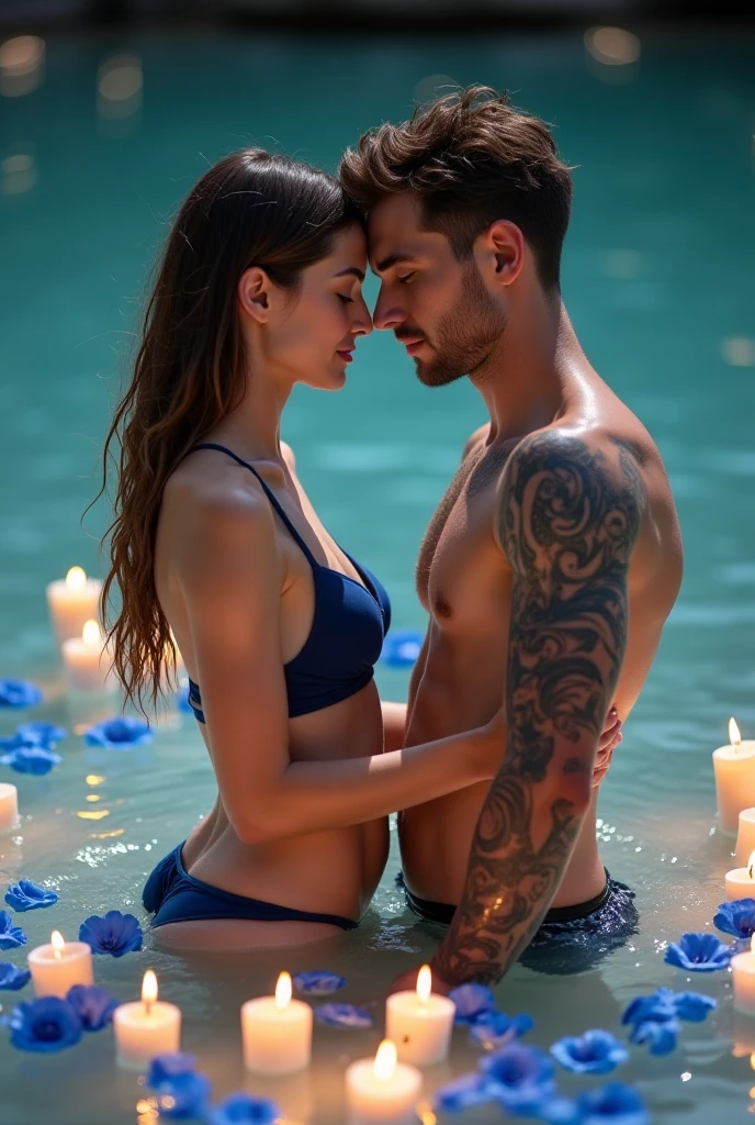 (uma linda e colorida mandala) ,e ((um casal)) ,(um homem e uma mulher), no fundo apaixonados