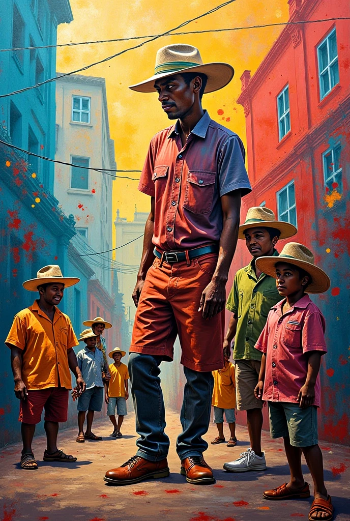  masculine noun [Folklore] Brazilian folklore being personified in a black man with ONLY ONE LEG who wears a red cap, smoke a pipe, holding a brazilian flag in frevo