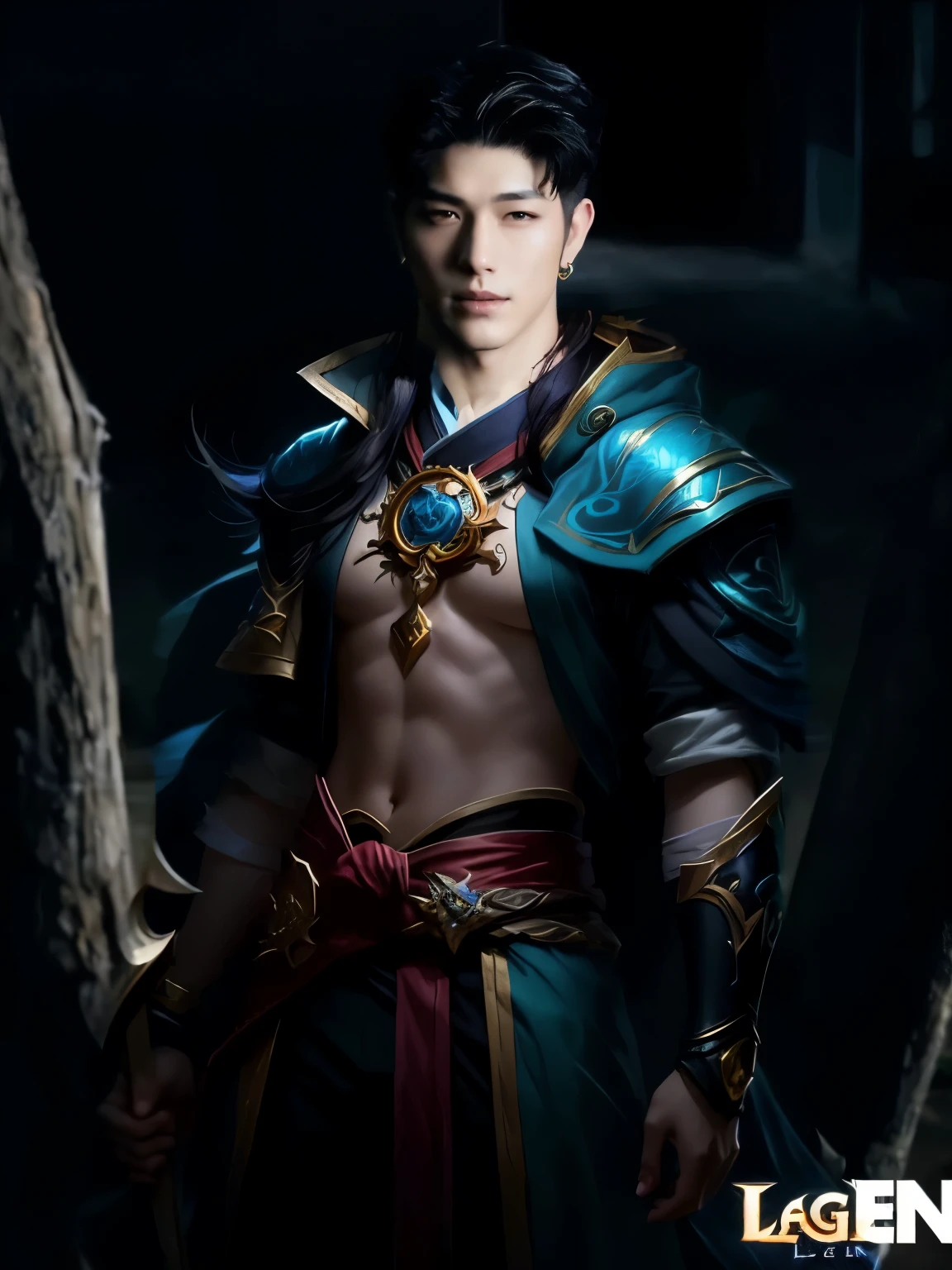 Anime Guy 1.height 80 (Long silver hair) and (Green Eyes) and (x forehead scar) and (several tattoos on his body and a blue color but the most striking is one that resembles a dragon in your back)
Clothes (he wears a torn cloak and a chest piece together and shoulder pads made of old plates and a symbol of two dragons)
Your Weapon (it's a bow made of black steel and blue runes that attach to a blue stone in the middle of the bow)
