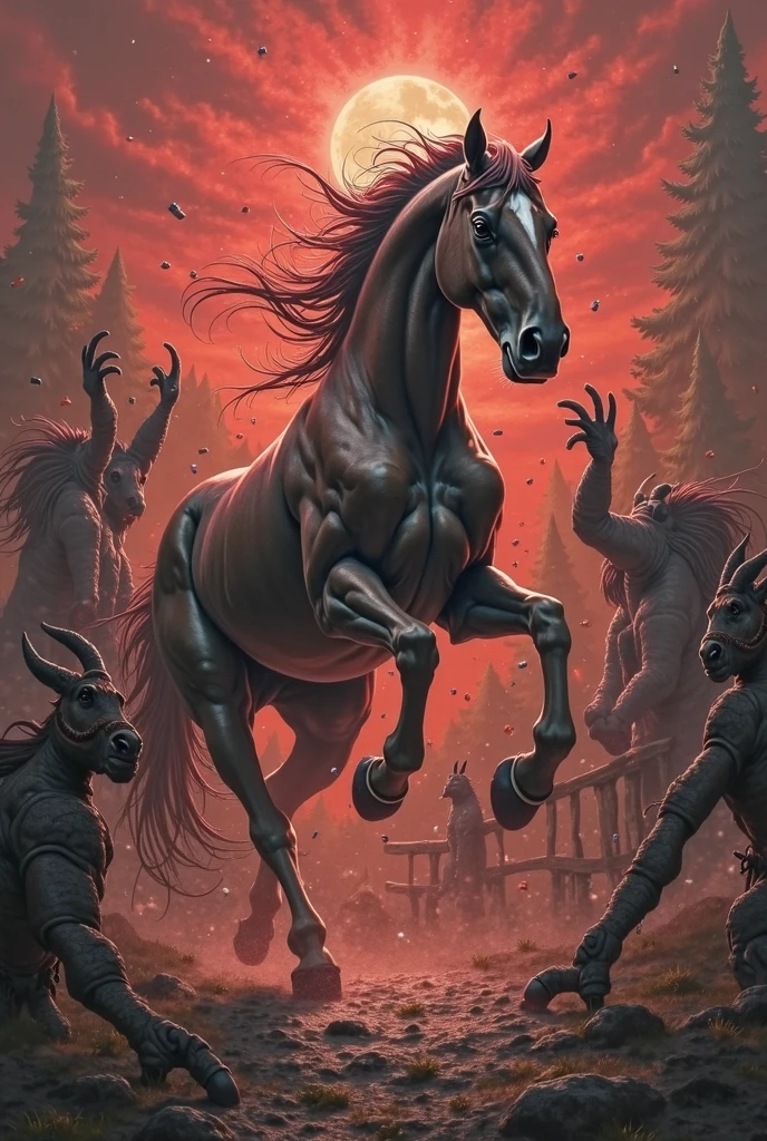 epic, hyperdetailed 3d matte painting, cinemascope panoramic, awe inspiring, colossal, landscape, ((close quarters fight, warriors)), battle, (( He drives his (chariot), there arose (((a night Dark with huge ((slaughter)) and with (crime)))), and groans As of a voice immense, and sound of alms As fell the wearer, and of sword on sword Crashed into fragments With a ready (hand) Caesar supplies the (weapon) and bids (strike) Full at the visage and with (lance) reversed Urges the flagging ranks and (stirs the fight), where flows (the nation's (blood)), where beats the (heart), Knowing he bids them spare the common herd, But seek the senators, thus Rome (he strikes), Thus the last hold of Freedom )), natural skin texture, muted colors, sharp focus, ((((cinematic look)))), insane details, intricate details, (clutter:1.3), (decay:1.3), (grit:1.3), (darkness), (grunge:1.3), (oozing pools of filth:1.3), art by greg rutkowski and by caravaggio and by moebius and by alphonse mucha and by David Teniers the Elder, pharsalia, 100Memories