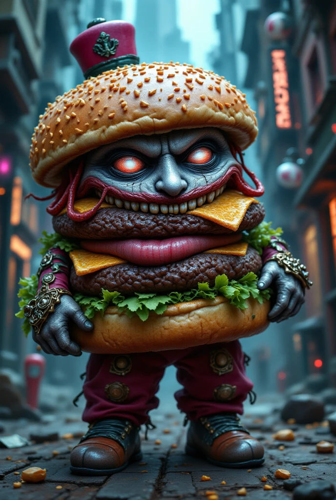 animated vampire burger