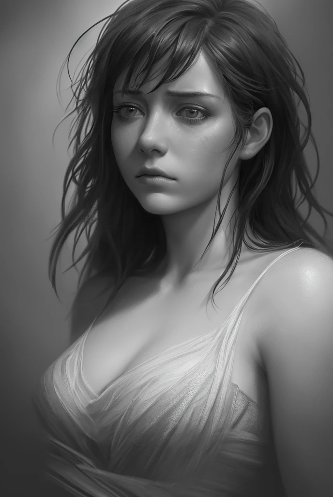 Best quality, masterpiece, ultra high res, (photorealistic:1.4), raw photo, 1nakedgirl, offshoulder, in the dark, deep shadow, low key, cold light, detailed skin