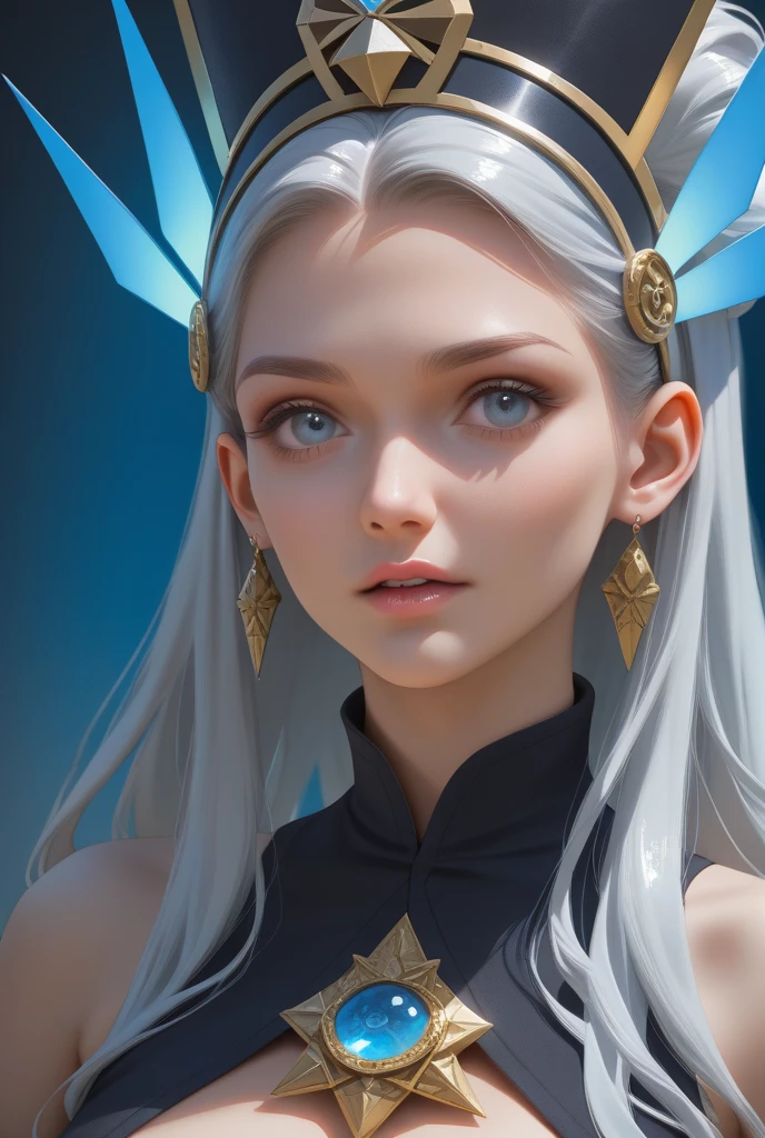 Ultra-detailed complex 3D rendering of the face, (masterpiece, top quality, octane rendering,), glamour shots full body image, very beautiful young elves, cleavage, (highly detailed skin: 1.2), (exposure: 1.1), ((blue micro bikini: 1.95)))). , 8k, (((very soft breasts)), (((conspicuous large pink areola)), beautiful Caucasian woman with white skin with full soft breasts with big buttocks, one, long braided hair, big breasts, dynamic angles, (((huge breasts: 2.4)), ultra-realistic photos, ((((((silver hair)))), futuristic urban background, facial muscles, (((((detailed and glamorous silver crown)))), In the style of Marvel Comics, ArtStation Trends, Clear Focus, Intricate Details, Very Detailed, Detailed Green Eyes, Sharp Focus, Digital Rendering, Professional, Abs, Lip Gloss, Glossy Skin, Sexy Pose, Golden Tattoo All Over Body, Silver Pattern All Over Body, Silver Lame Skin, Gold Glitter Skin, Mansuji, Buttocks, Jeweled All Over the Body, with silver scales, silver hair,