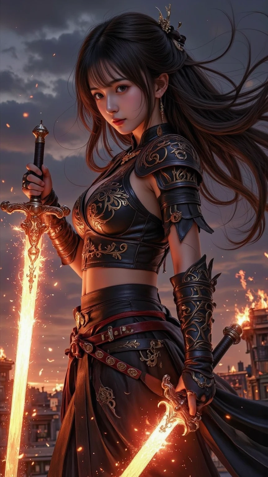 Roughcraft's Worldから来た女性のエイリアン, Super detailed artistic photography, midnight aura, night sky, detailed gorgeous face, dream-like, shine, with backlight, Glamour, sparkling, (very detailed face and eyes:1.2), (High resolutionの光る赤い目:1.4), perfect anatomy, (Beautiful toned body:1.5), (moist skin:1.2), no makeup, (Bear:1.1),(thick eyebrows:1.2), long canines. Smooth, extRa High resolution, 8K, unreal engine 5, super sharp focus, Art by Alberto Seveso, art germ, Barbaric, SF, Complex芸術作品の傑作, evil, Matte Movie Poster with Image, golden ratio, Trending on CGsociety, Complex, wonderful, Trending with ArtStation, author: art germ, H. R. Giger and Beksinski, very detailed, Roughcraft's World, cthulhu, vibration, drawing cinematic characters, Super high quality model, cinematic quality, Detail up, (Complex details:1.2), High resolution, High resolution, draw faithfully, (thick eyebrows:1.2), (big scarlet eyes:1.3)
