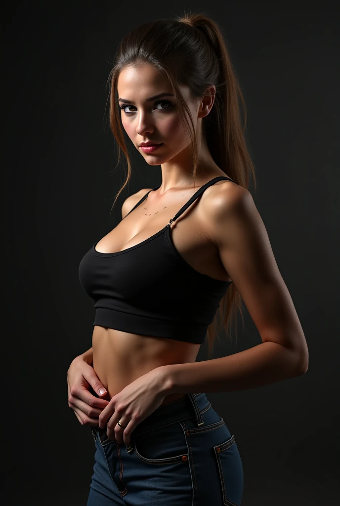 one-girl,Wear yoga pants,Fitness,big assa,perfect body figure,photograph realistic,gym room