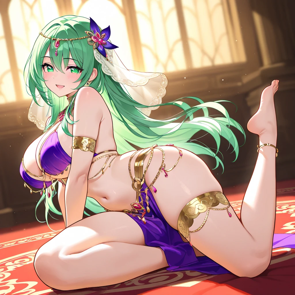 female elf queen, reduce clothes cloth, no underwear, original character, ribbon on hair, collar, wet body, perfect body shape, tree background, tied on tree, holding wand, queen aura, full body, cinematic, big breast, tight on body, detail body drawing