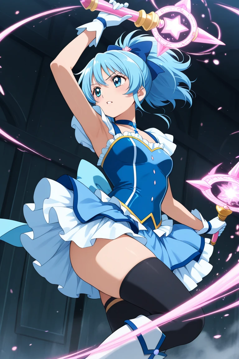 sayaka miki large full breasts, A slight smile, LightningMagicAI, top-quality, doll joints、