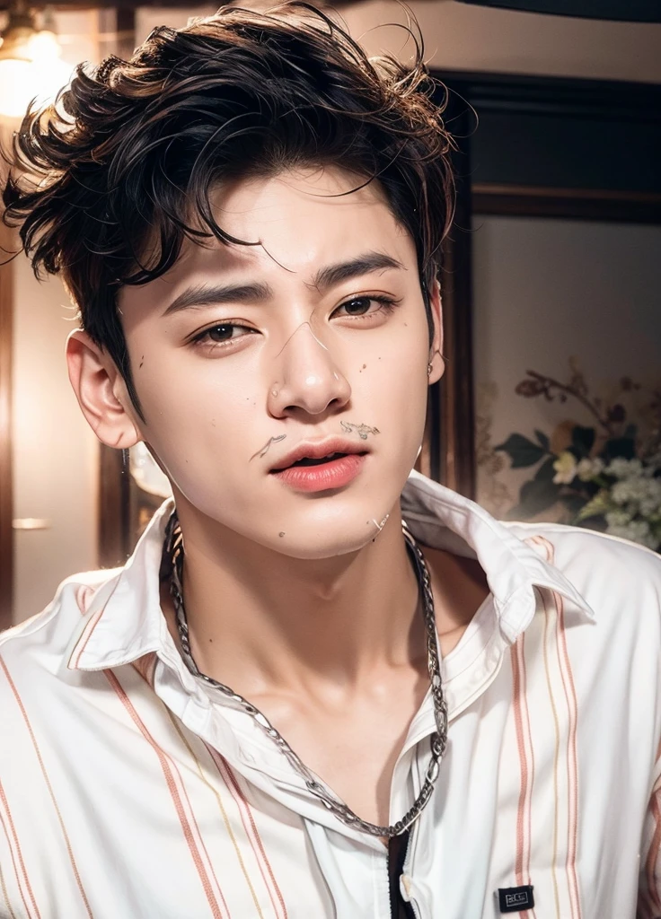 handsome koreanman , 2boy close together, nsfw, huge chest , wide chest , sucking a penis with in his mouth, nsfw, best quality, hyperdetailed, super realistic, (photorealistic), detailed beautiful skin, (masterpiece:1.0), (best quality), (ultra highres), 8k resolution, Canon EOS R5, 50mm, absurdres, ultra detailed, sharp focus, detailed skin texture , show full body , (((tongue out)))