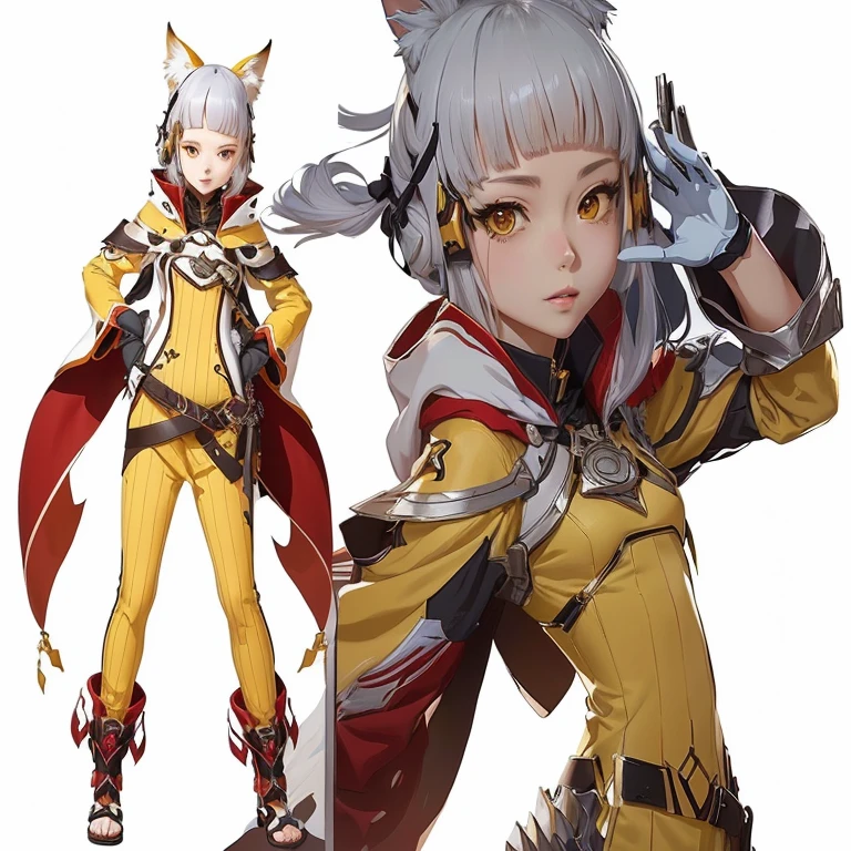 chibi,Full body, Minimake,The hull is very short...........,Little Dwarf,,Mecha Body,Mecha limbs,Mecha Arm,Mecha legs, My favorite cat ears