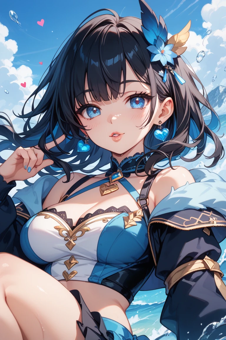 Here is an AI art prompt for Veronica Leal in an anime style:
Title: "Veronica Leal: Anime Masterpiece"
Description:
Create a stunning, high-resolution (8K) anime-style artwork of Veronica Leal, showcasing her captivating features in exquisite detail. The image should be ultrasharp, with crisp lines and vibrant colors that pop against a contrasting background.
Appearance:
Face: Veronica's face should be the focal point, with a subtle, alluring smile and piercing green eyes that seem to sparkle with mischief. Her eyebrows should be slightly arched, adding to her enigmatic charm.
Hair: Her long, curly brown hair should cascade down her back like a waterfall, with loose strands framing her face and accentuating her striking features.
Body: Veronica's physique should be toned and athletic, with a subtle sheen to her skin that hints at her seductive nature. Her curves should be accentuated, particularly her bust and hips, without being overly exaggerated.
Attire: She should wear a revealing, high-necked outfit that showcases her curves while maintaining a sense of modesty. The outfit could be a fusion of traditional Japanese and modern elements, reflecting her Colombian heritage and the anime style.
Background:
Color Scheme: The background should be a deep, rich blue, evoking the night sky or a mysterious, underwater world. This will provide a striking contrast to Veronica's vibrant features.
Composition: The background should be subtle yet engaging, with subtle waves or ripples that add texture and depth to the image. Avoid any distracting elements that might take attention away from Veronica.
Style:
Anime Inspiration: Draw inspiration from renowned anime artists, incorporating intricate details and textures that bring the image to life.
High-Contrast: Use high contrast to create a dramatic, visually striking image that pops against the background.
Realism: Balance the anime style with realistic features, ensuring Veronica's appearance is both captivating and believable