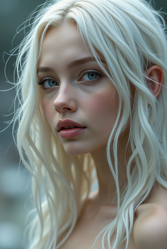 (whole body:1.3)(extremely intricate:1.3), (photorealistic:1.4), hyper-detailed wet sheer outfit, (sensual pose), (lewd face), sexy lips, waifu, oppai, beautiful, cute, pretty, perfectly proportion body, perfect framing, sharp gray eyes, supermodel face, detailed face, pale white skin, [[freckles skin]], (((white wavy hair))), cover art, moody,  zoom out, depth of field, art station, (luminism), (((cinematic lighting))), orange and teal, soft light, [summer weather: sunset weather:2.5] 4k resolution, octane render,