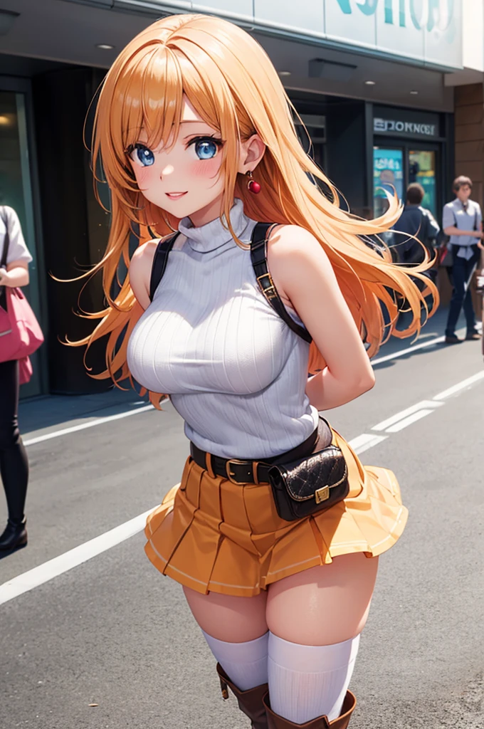masterpiece, best quality, very aesthetic, absurdres, braless, no bra, full body shot, miniskirt, 1girl, souryuu asuka langley, neon genesis evangelion