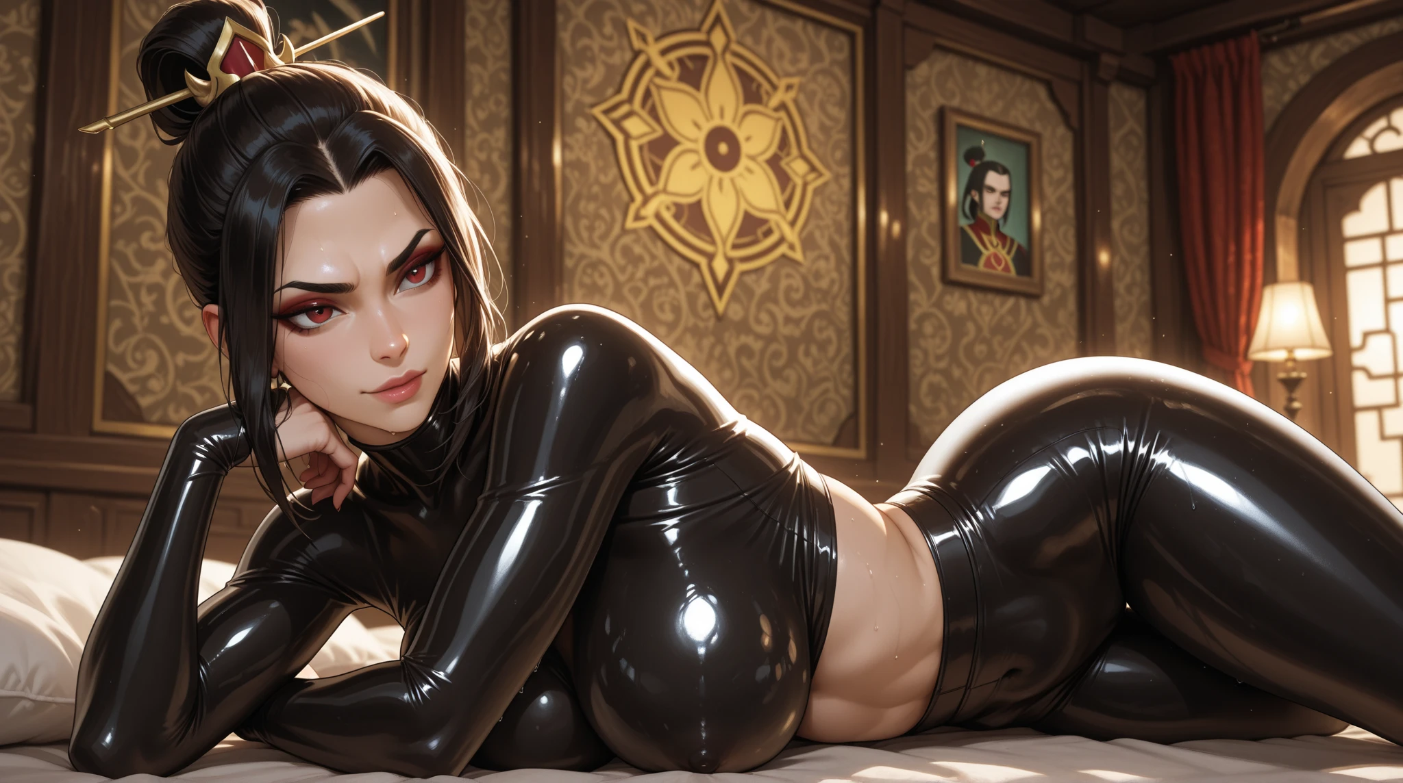(((Daki from demon slayer))), naked, stripped heels, (((pussy filled with cum))), (((chained))), (((bukakke))), (((tiptoes))), (((sitting))), (((thrown away))), (((spread legs)))