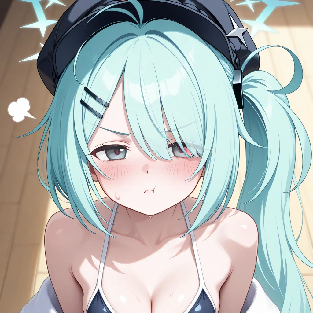 hatsune miku, alone, alone, Long Hair, chest, View your viewers, blush, smile, bangs, 巨大なchest, (巨大なchest: 1.8), Thighsが太い, (Thighs: 1.8), Knee socks, belly button, Exposing shoulders, Twin tails, 中くらいのchest, Mouth closed, Are standing, Swimwear, heart, bikini, Cowboy Shot, Take off your sleeves, 片close your eyes, tie, tongue, Striped, Shiny, 黒のKnee socks, tongue out, Underarm, Stomach, Raise the hand, Bright Blue Eyes, Light blue hair, tattoo, Skin dents, Collarless, Underbust, High Leg, Thighsの隙間, chestの間, ストリングbikini, headset, Green background, Striped bikini, High Leg bikini, tie between breasts, Light blue nails, 緑のtie, 水色のtie, close your eyes, Tears in the eyes、Open your mouth, What saliva leaves behind, Wet skirt hem, Sticky panties, Bulging of the vibrator cord, Vibrator with Garters, I can see her pussy,The vaginal opening is visible,The vagina is visible,The female shadow is visible