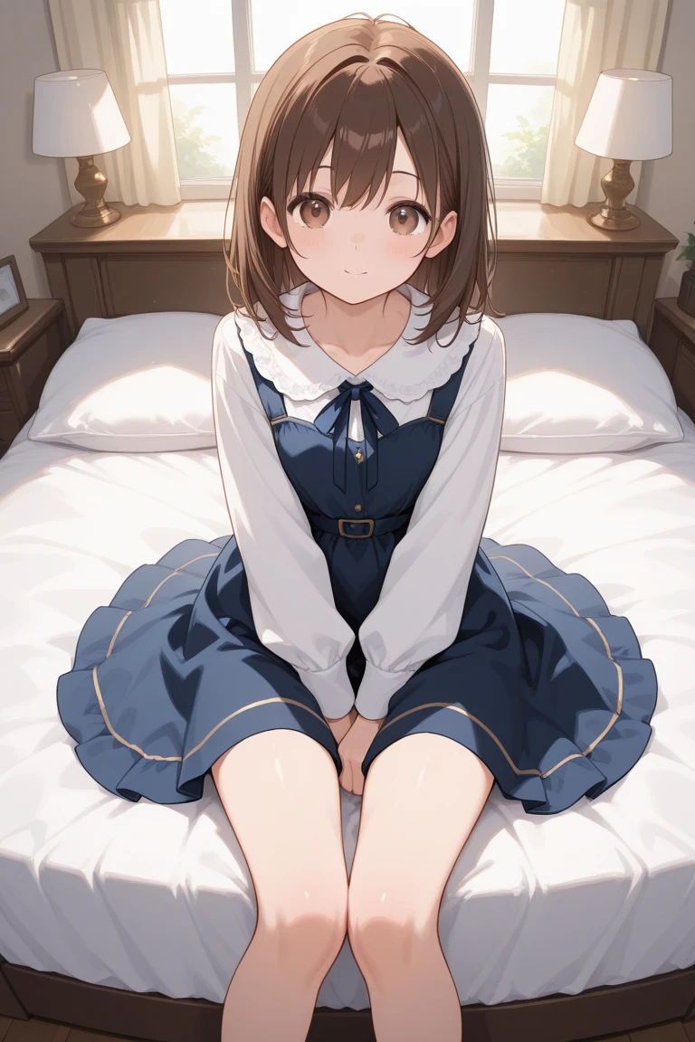 Mastepiece、masterpiece、highest quality、Super detailed、High resolution、8K Portrait、High definition CG of Unity 8k wallpaper、Cute little:1.5、Loli:1.5、Highly detailed CG Unity 8k wallpaper、Realistic、Real person、 Portrait Photography、Shiny skin、High definition、(16 years old:1.2)、(1 girl)、Beautiful clear eyes、extremely detailed description、Delicate face、Nice lips、Slim body、(thin waist)、Thin legs、(bed room:1.6)、1 Girl,Cute,Perfect Face,seriously,perfect face,seriously,((cute:1.5)),(Brown Bob Hair:1.5),(small breasts:1.3),(school uniform:1.3),nsfw,showing vagina,(spread pussy crotch grab:1.5),(lying:1.8),(orgasm face:1.5),(blush:1.5),((cum in pussy:1.2))