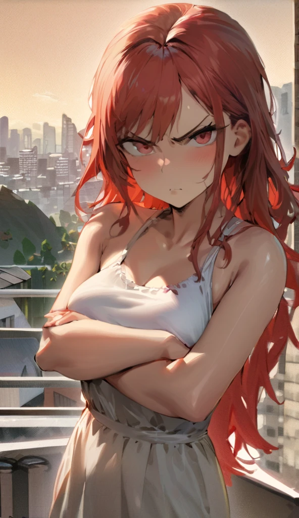 (((1 girl naked))),((The Old Wanderer's Clothes)) , (((8K,2 thousand.))),(tmasterpiece))), (((beste-Qualit))), (Ultra-detailed) ((highly detailed CG illustration)), ((Extraordinarily gentle and beautiful face)),,a 1girl,( ConceptArt) , , (tmasterpiece:1.2), (beste-Qualit:1.3), (One backstory, whitebackground: 1.3),(((CHARACTERS OF THE POST-APOCALYPTIC WORLD OF THE WASTELAND))), ((( Post-apocalyptic wasteland))), ((( Extremely embarrassed face))),, ((((Very red embarrassed face) ))), (((hides large breasts))), ((((hid around the corner)))) , (((hide-and-seek))), ((grimalkin)),((((leaning )))), ((((The eyes are drawn in the style of manga)))),(( The viewer between the legs )) , ( big breastes), ( red hair and eyes in the style of manga) , ((Chest shakes when running)), ((((The most agitated face with fear)))), (Random Pose) , (Random position of the hands), (((The brightest blush on the cheeks))) , sad eyebrows, (((covers the groin with his hand))), ((((exposure of half of the chest)))), ((Additional effects, Interaction),Pull the other, raised by another, (pulling clothes), Exposure of the butt, Groin exposure, Exposure ) ), (((does not look at the viewer))), ((Looks to the side)), ((frightened look)), (((Close Focus Girl))), ((((exhibitionism))))