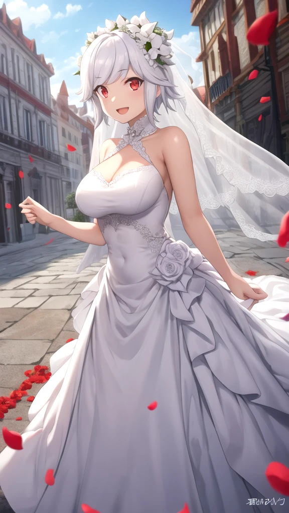 Joan of Arc〔Alter〕 Fate wore a wedding dress in the auditorium。