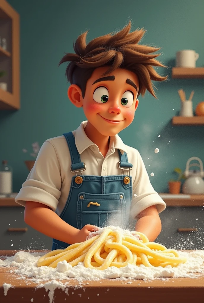 SCENE 1 : The young man observes the ingredients curiously. F361 ...